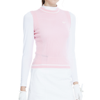 Golf knit crew neck vest (pink)