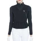 Two-piece vest long-sleeved top (black)