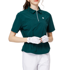 Fashionable ultra-thin waist-cinching short-sleeved top for women