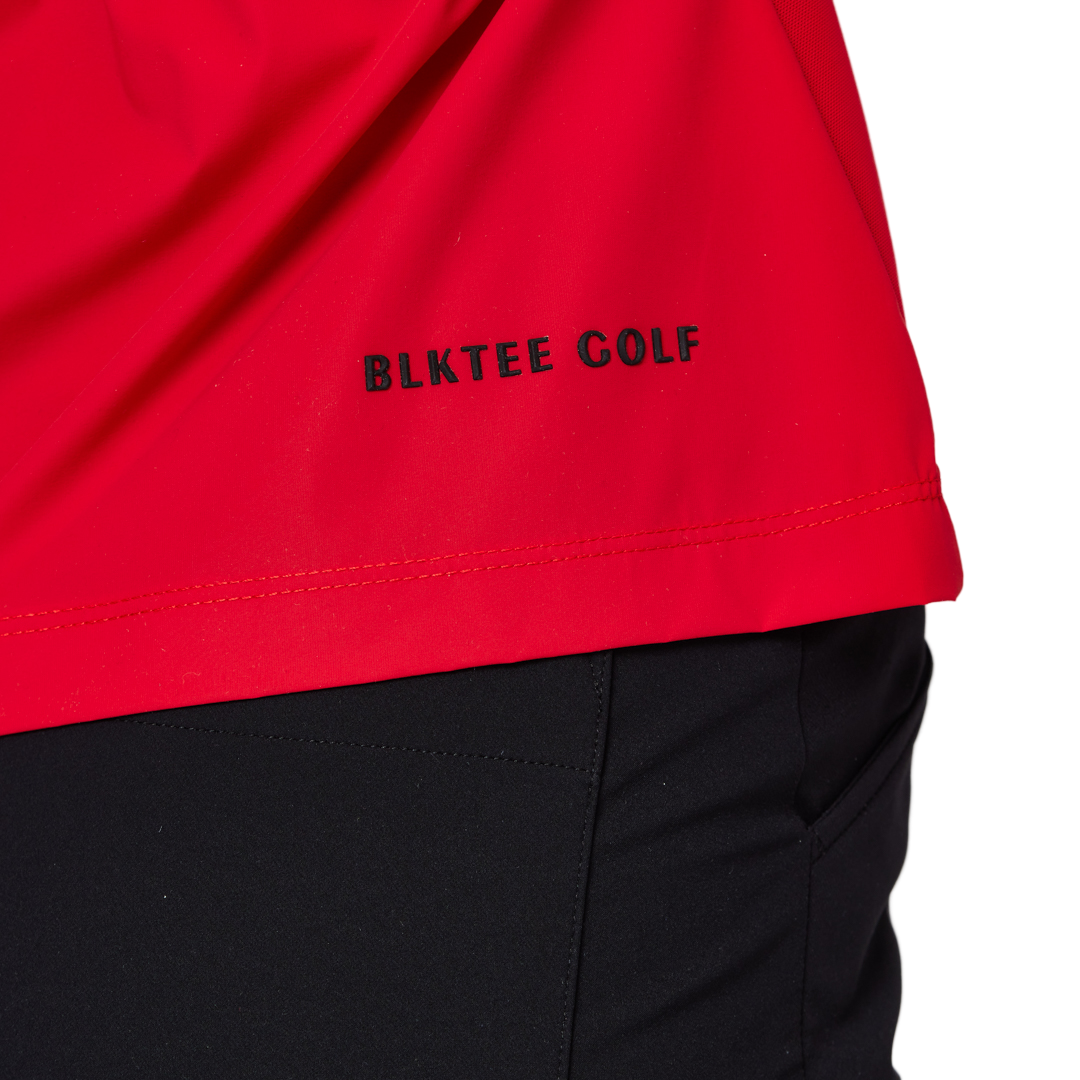 リブネックライン、ウエストにフィットするレディース半袖トップス