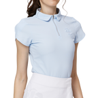 3D刺繍カラー半袖トップス