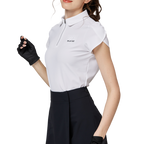 3D刺繍カラー半袖トップス