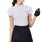 3D刺繍カラー半袖トップス