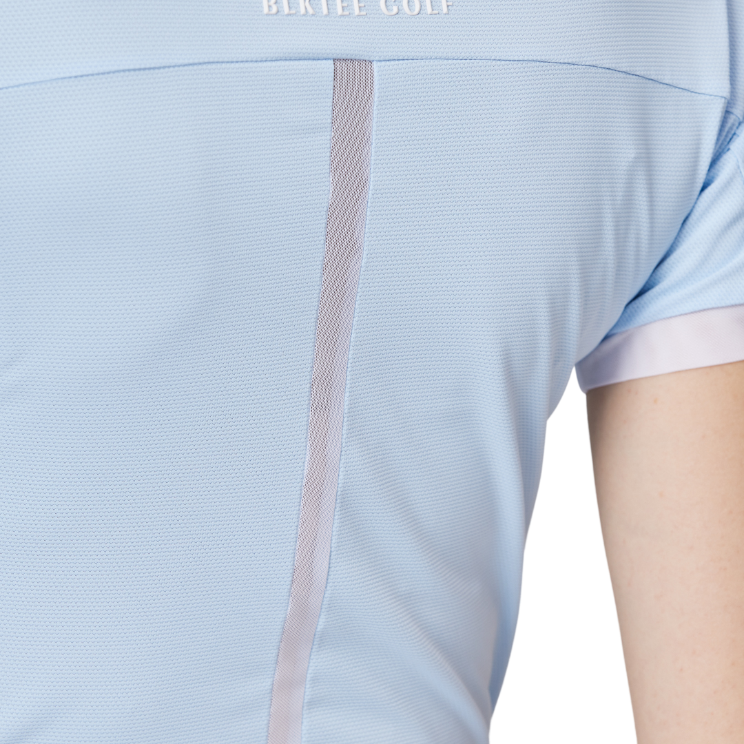 Beaded high-elastic stand-up collar women's short-sleeved top