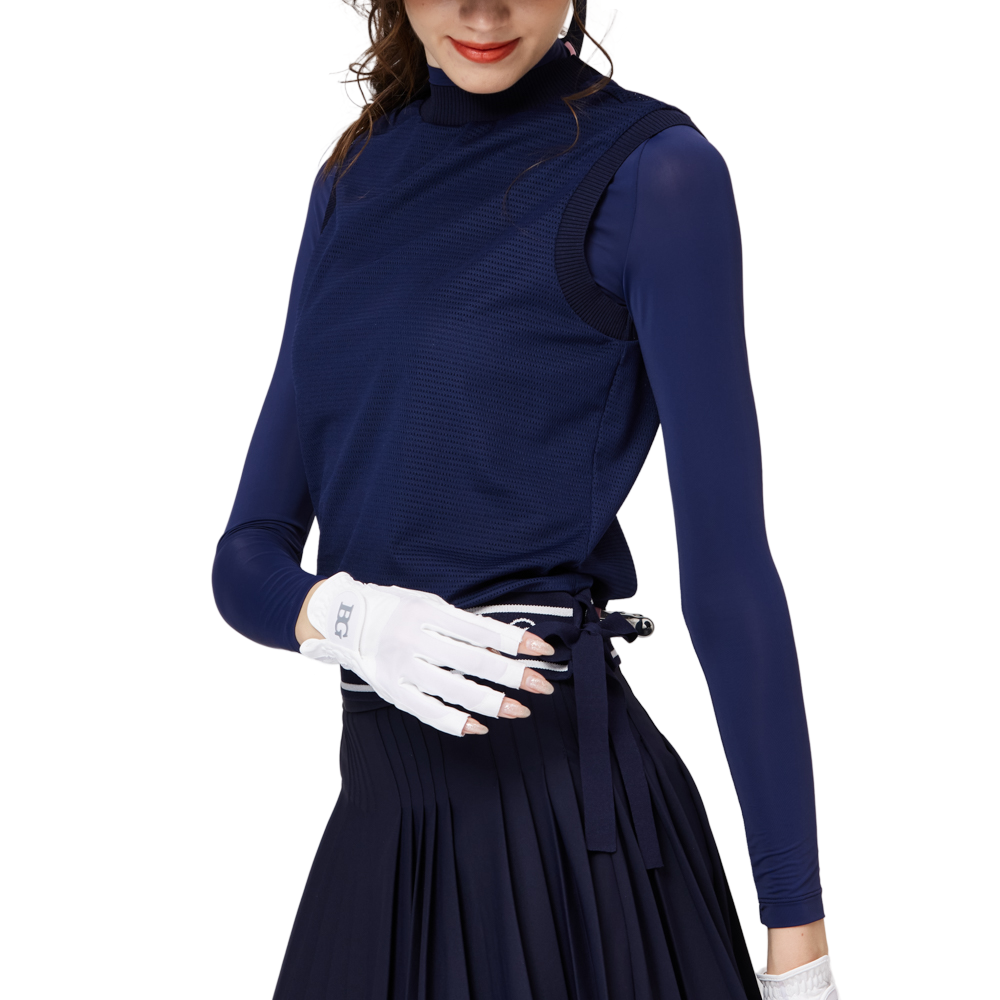 メッシュフェイクツーピース日焼け止めアイスシルクスリーブカバー