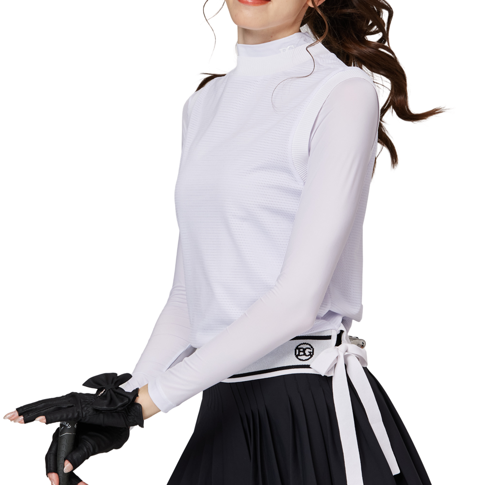 メッシュフェイクツーピース日焼け止めアイスシルクスリーブカバー