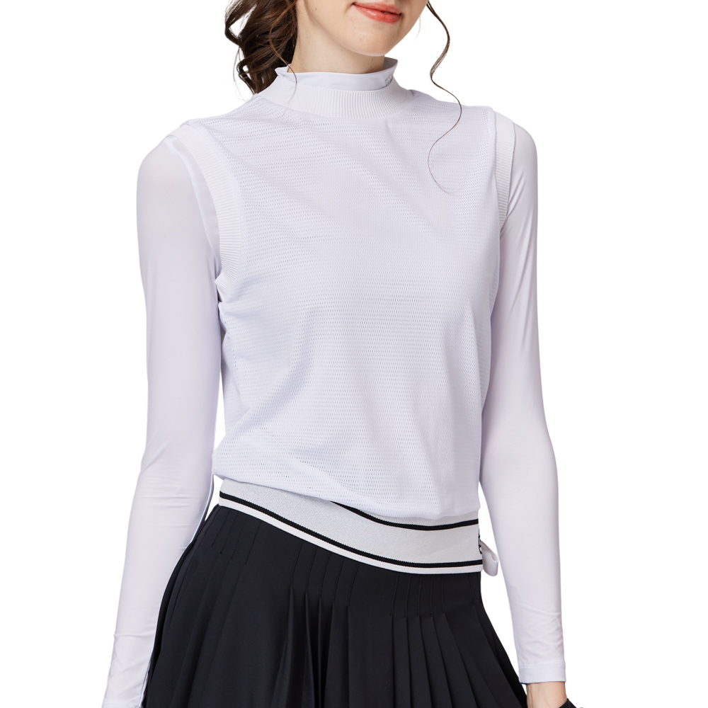 メッシュフェイクツーピース日焼け止めアイスシルクスリーブカバー