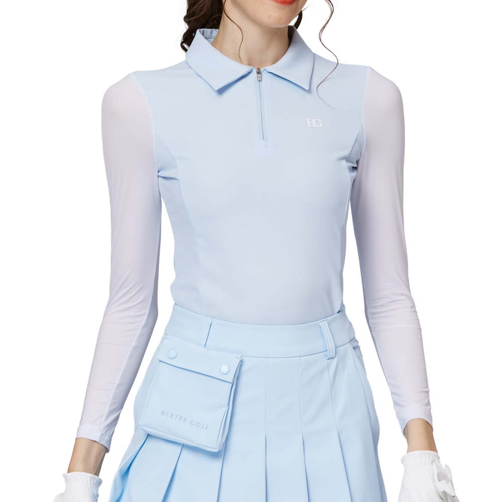 ジッパー付きラペルアイスシルクサンプロテクションスリーブ