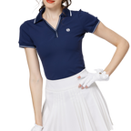 V領收腰女短袖上衣