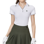 V領收腰女短袖上衣