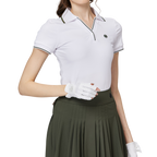 V領收腰女短袖上衣