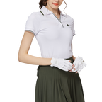 V領收腰女短袖上衣