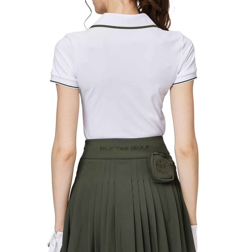 V領收腰女短袖上衣