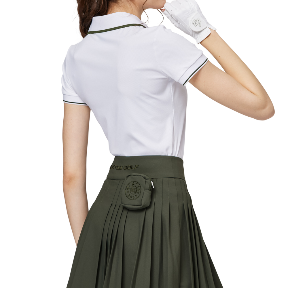 V領收腰女短袖上衣