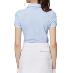 通気性のある襟付きレディース半袖トップス