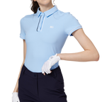 ジャカード生地の襟付き半袖トップス（レディース）