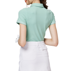 ジャカード生地の襟付き半袖トップス（レディース）