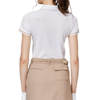 ジャカード生地の襟付き半袖トップス（レディース）