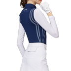 スタンドカラーのアイスシルク日焼け防止スリーブ