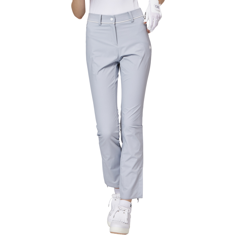 Thin elastic waist split women's trousers