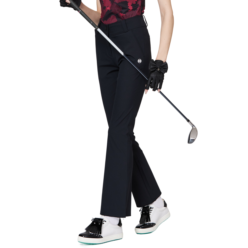 高腰微喇叭女士長褲