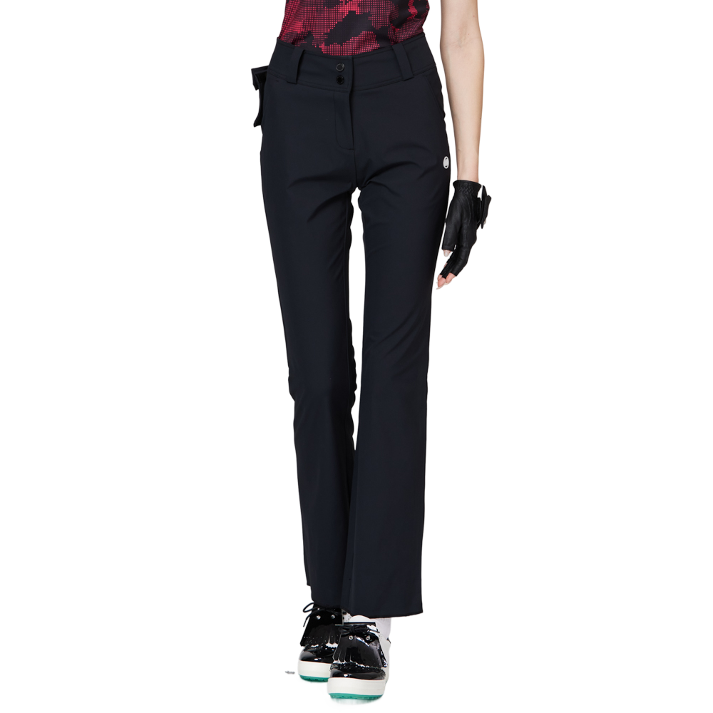 高腰微喇叭女士長褲