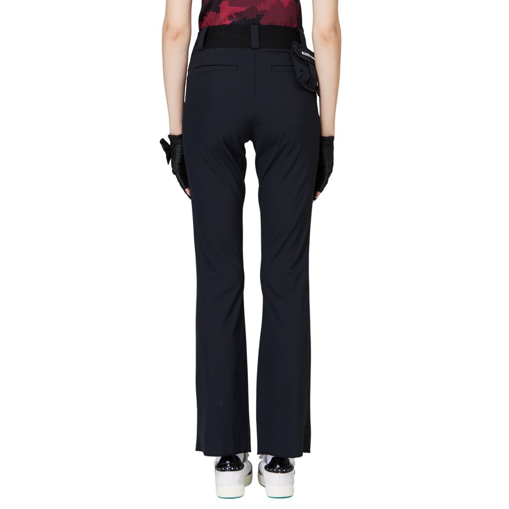 高腰微喇叭女士長褲