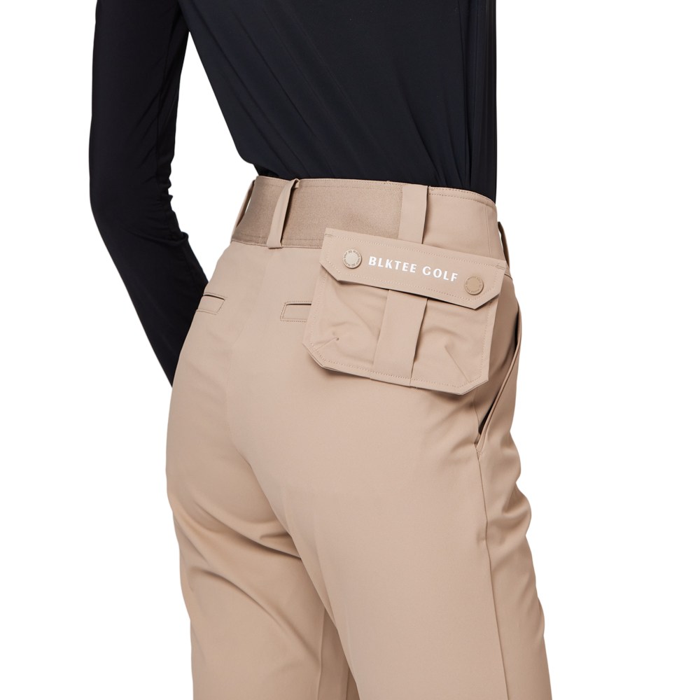 高腰微喇叭女士長褲