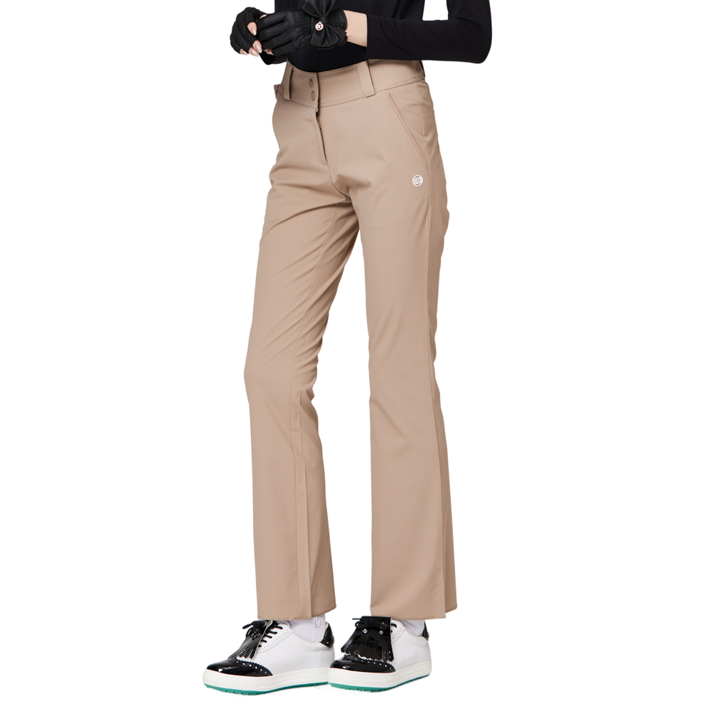 High-waisted flared women's trousers