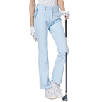 高腰微喇叭女士長褲