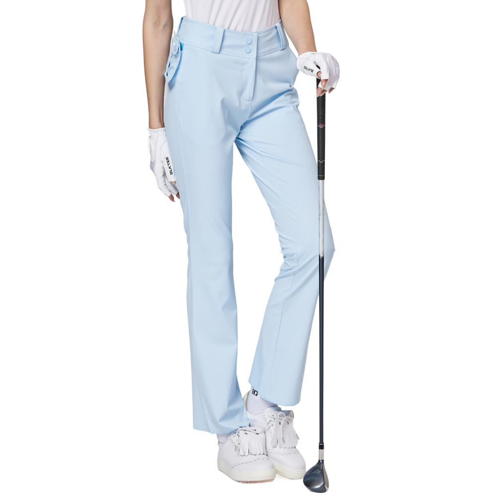 高腰微喇叭女士長褲