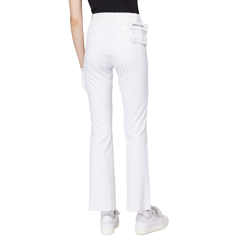 高腰微喇叭女士長褲