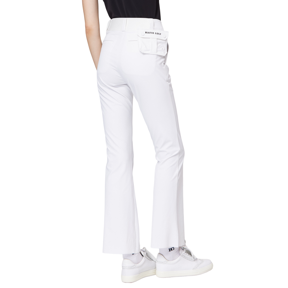 高腰微喇叭女士長褲