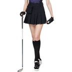 高腰寬折女短裙