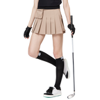 高腰寬折女短裙