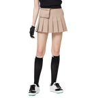 高腰寬折女短裙