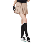 高腰寬折女短裙