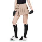 高腰寬折女短裙