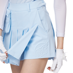 高腰寬折女短裙