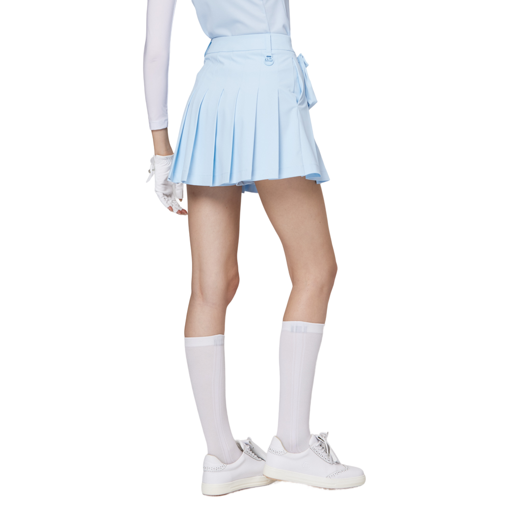 高腰寬折女短裙