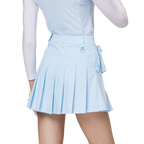 高腰寬折女短裙