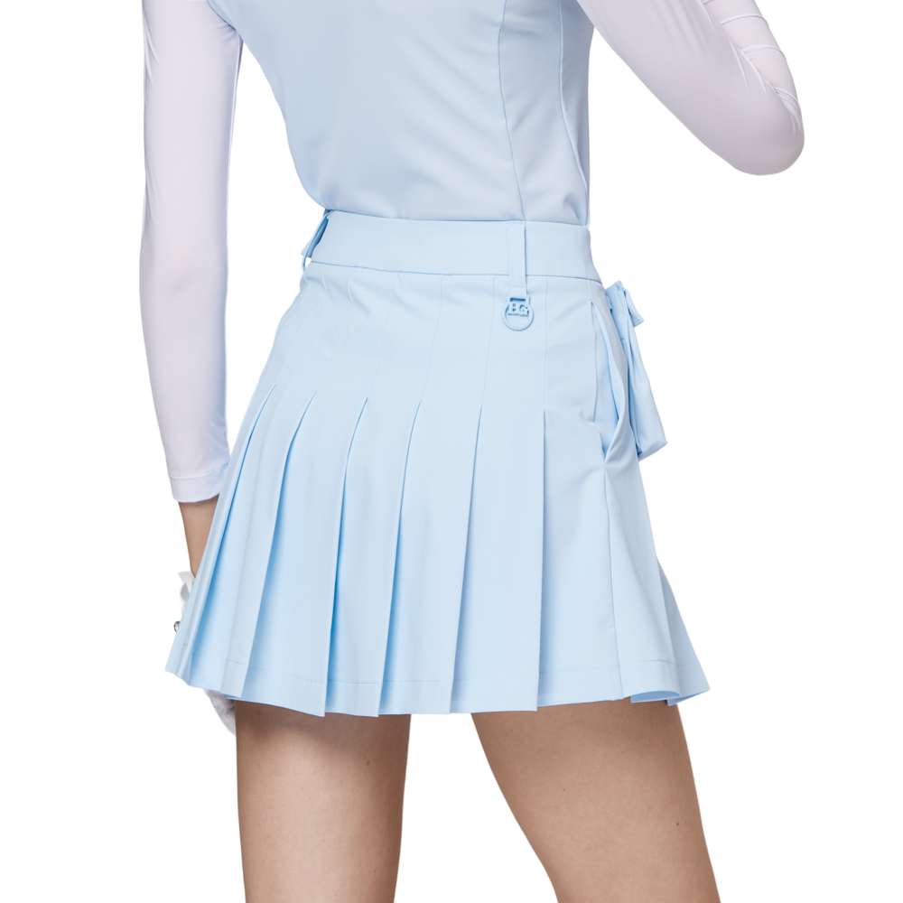 高腰寬折女短裙