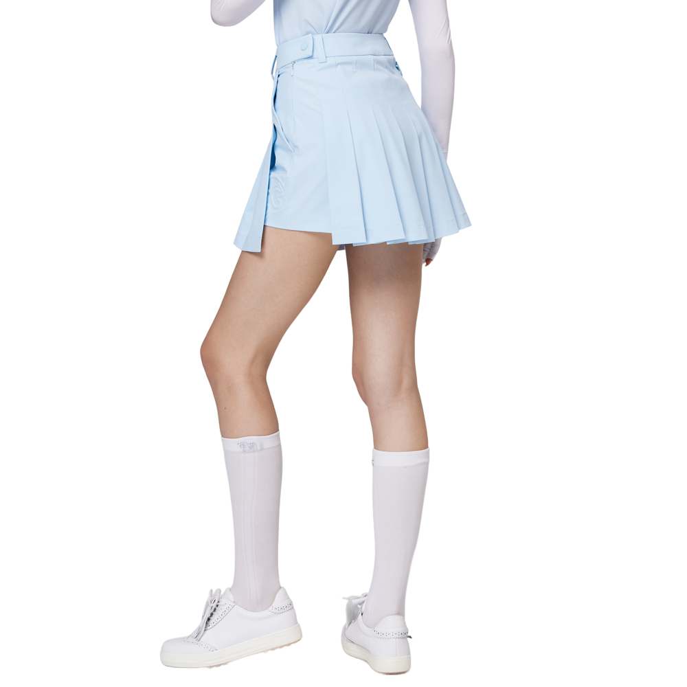 高腰寬折女短裙