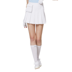 高腰寬折女短裙