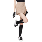 印花高腰A字女短褲裙