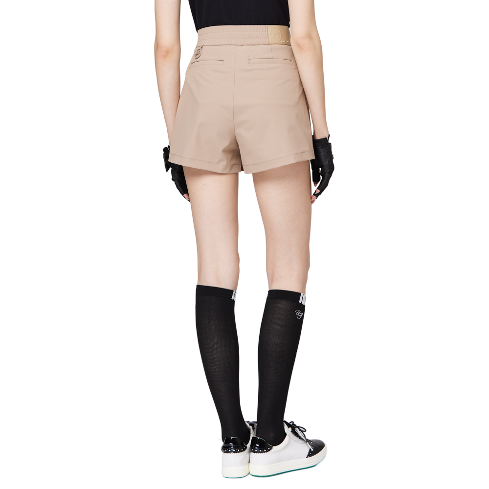 印花高腰A字女短褲裙