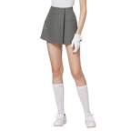 印花高腰A字女短褲裙