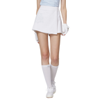 印花高腰A字女短褲裙