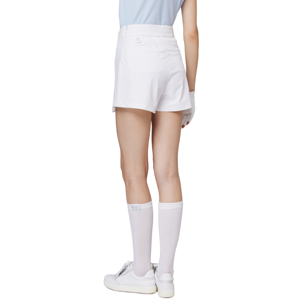 印花高腰A字女短褲裙