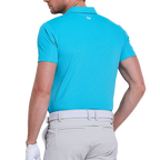 男進口竪條短袖(青藍)